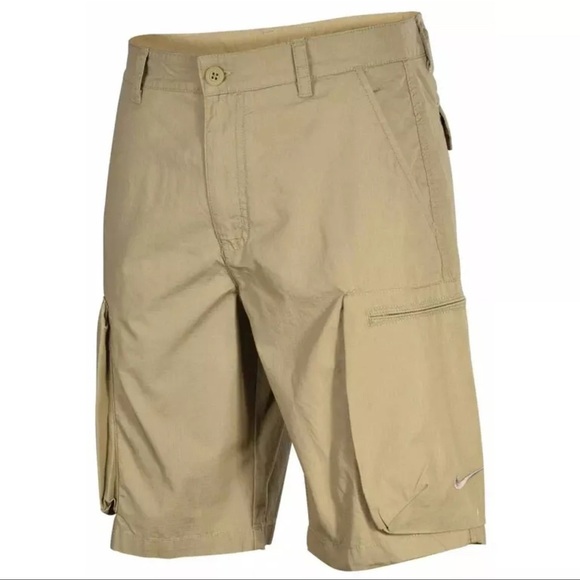 Nike Men's Khaki Woven 6th Man Woven  Performance Athletic Cargo Shorts Size 32 - Picture 1 of 13
